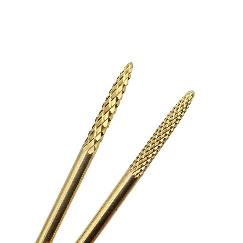Gold Tungsten Carbide Cuticle Drill Bit