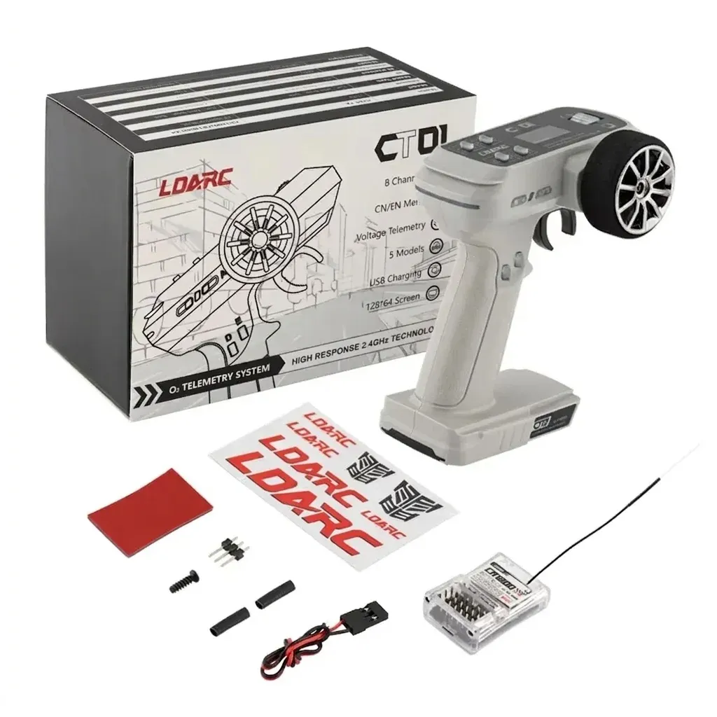 LDARC CT01 8-Channel 2.4GHz RC Radio System with Receivers