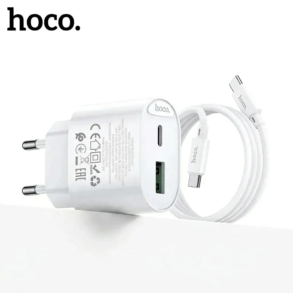 HOCO C109A 20W Dual-Port Fast Wall Charger