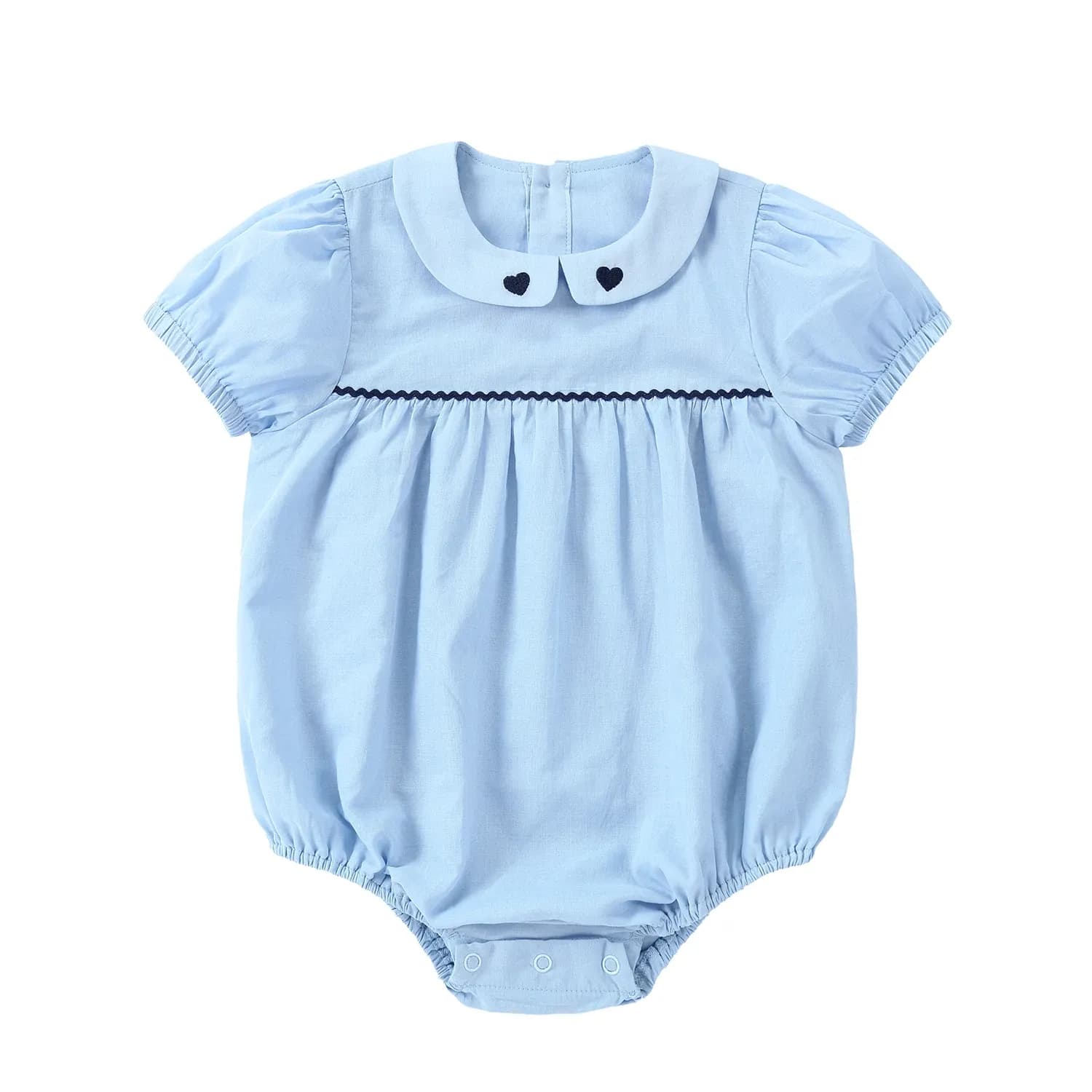 Blue Plaid Family Matching Cotton Dress Set