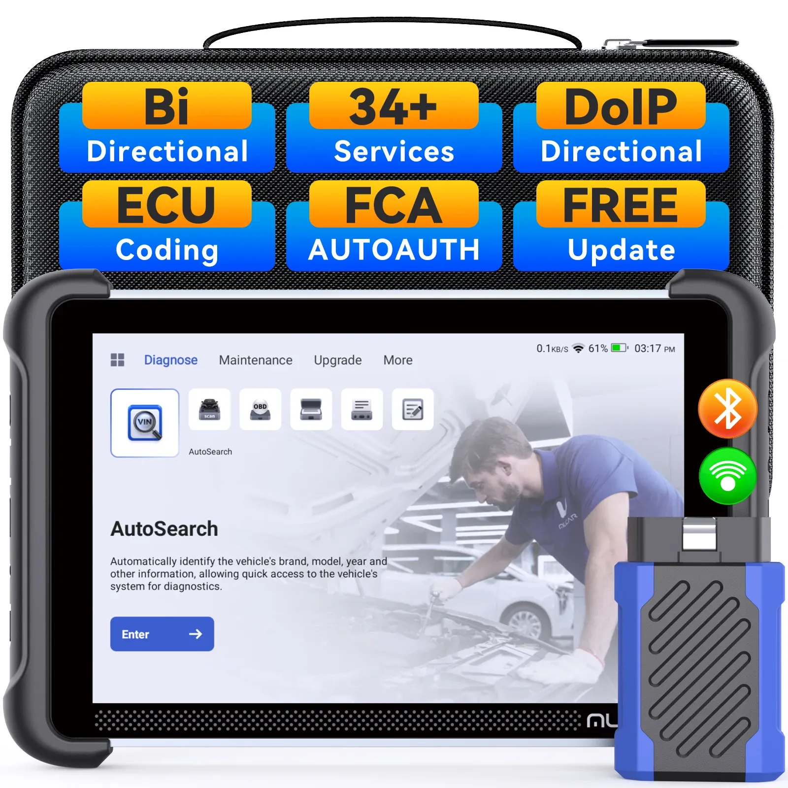 MUCAR 892BT AI OBD2 Scanner with ECU Coding