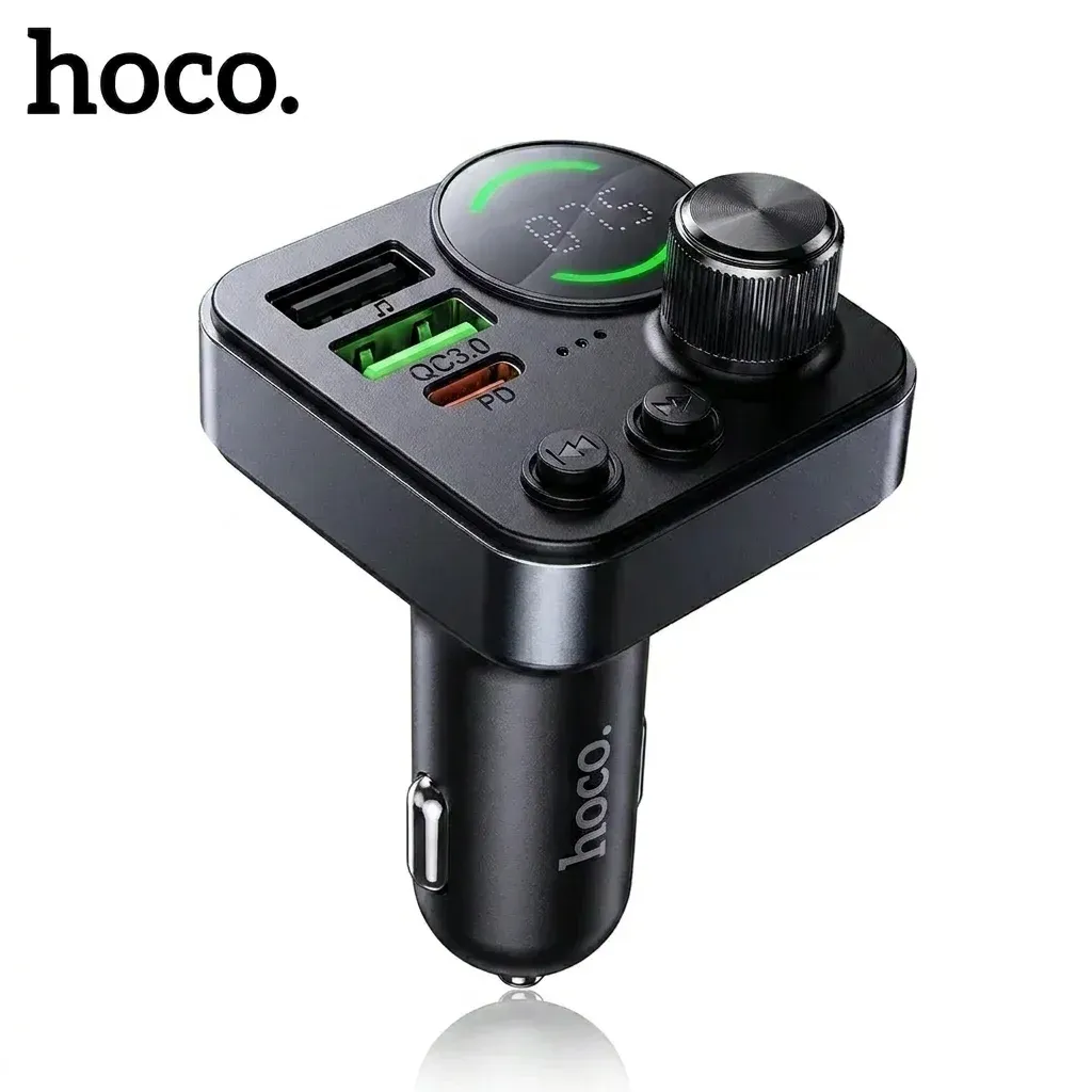 HOCO E86 48W Dual-Port Bluetooth FM Car Charger