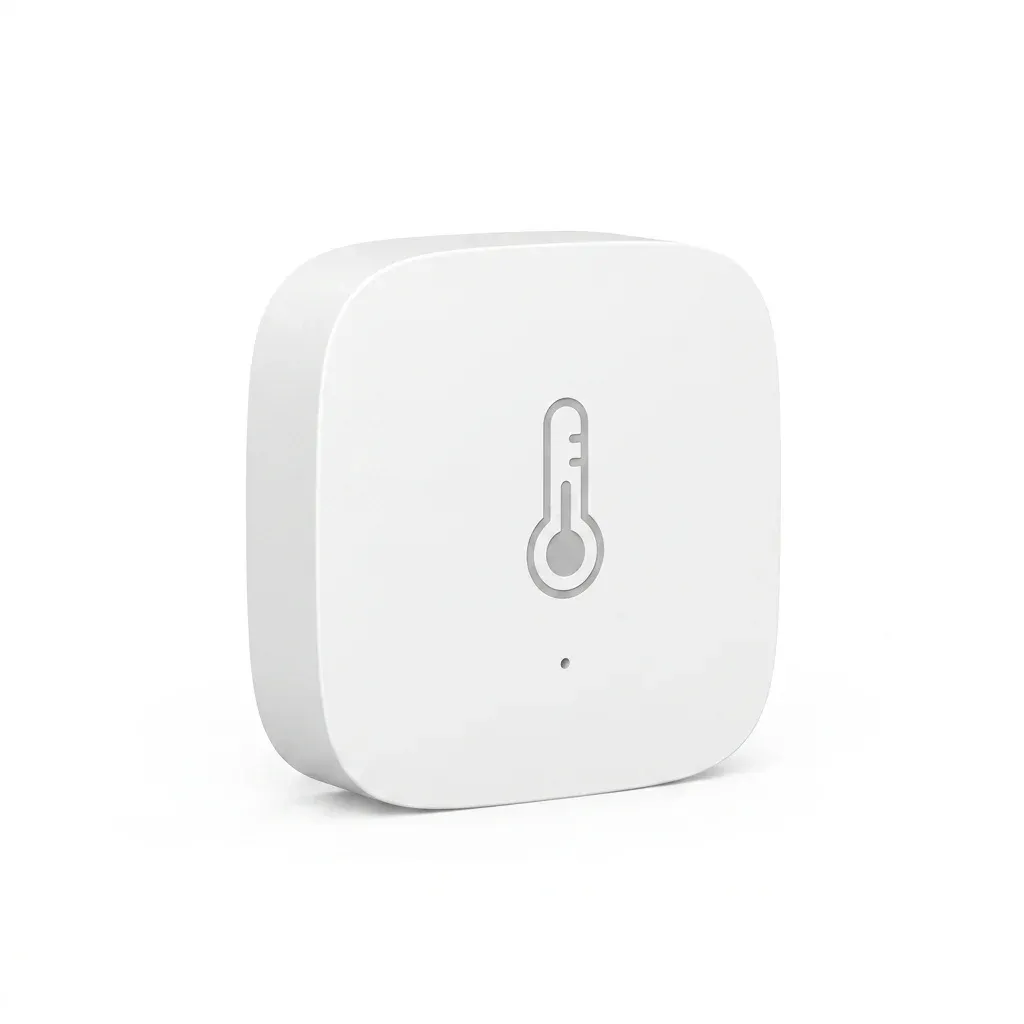 Aqara white temperature humidity sensor front view