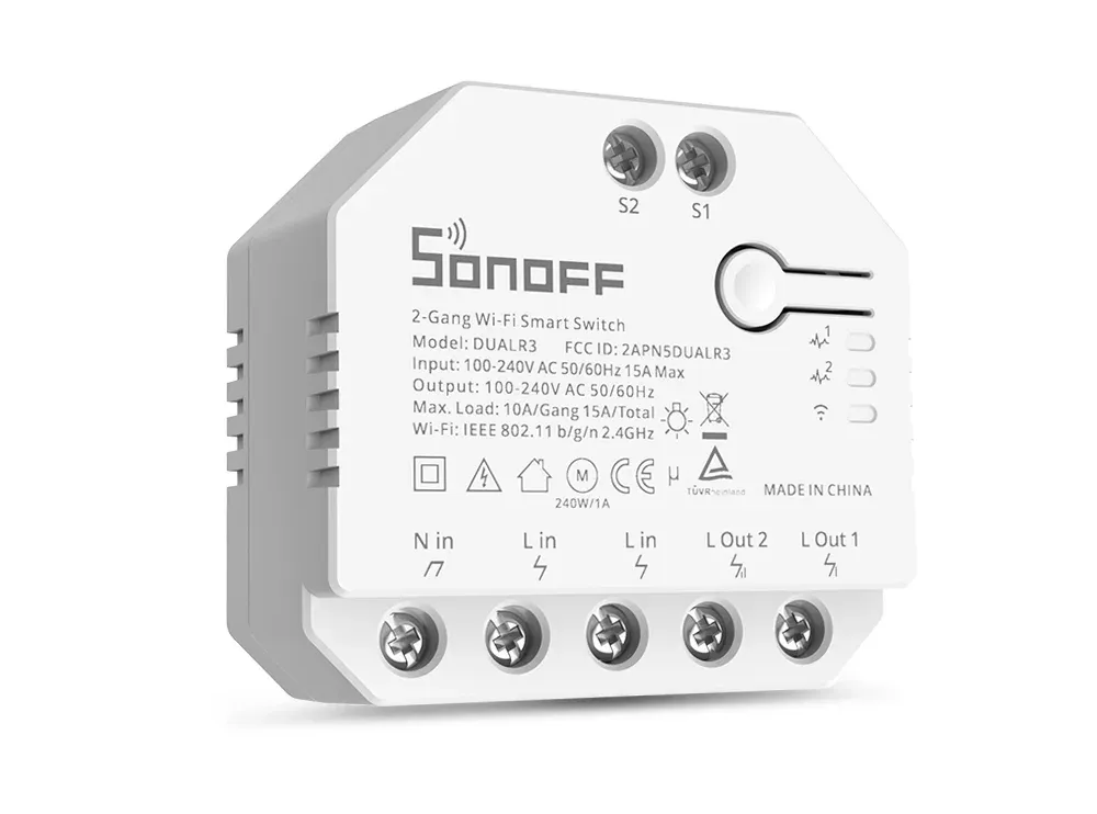 Sonoff DUALR3 Dual Relay Wi‑Fi Smart Switch with Power Metering