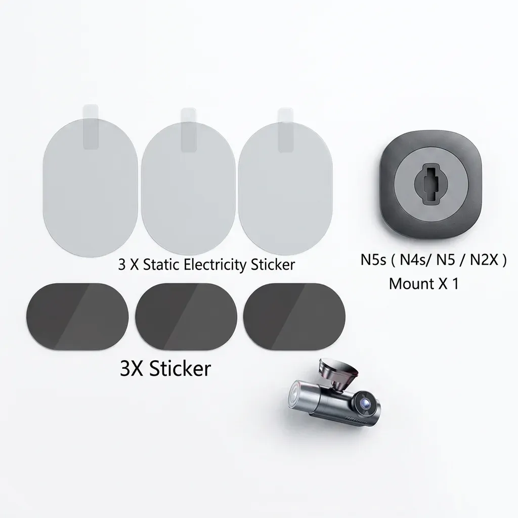 Vantrue N5s Static Mount Sticker Set for Compatible Dash Cams